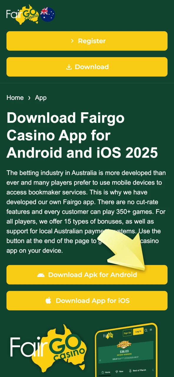 Open Fairgo official website using the link from this review.