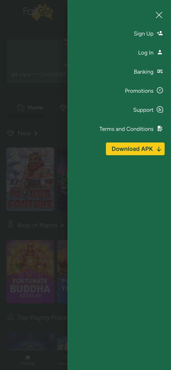 Use the button to download the Fairgo app.