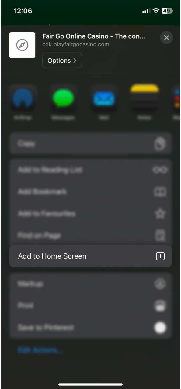 Use the share button at Fairgo website.