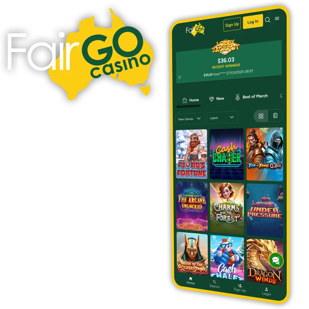 Download Fairgo Casino app for Android and iOS.
