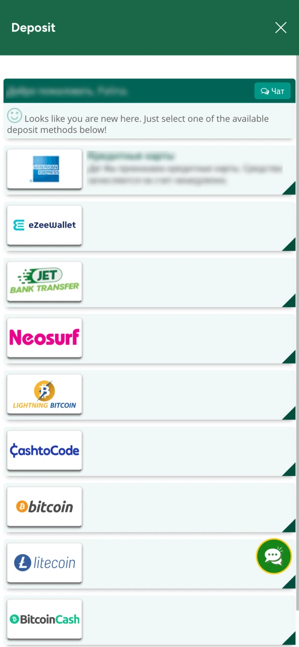 Select the payment method at Fairgo website.