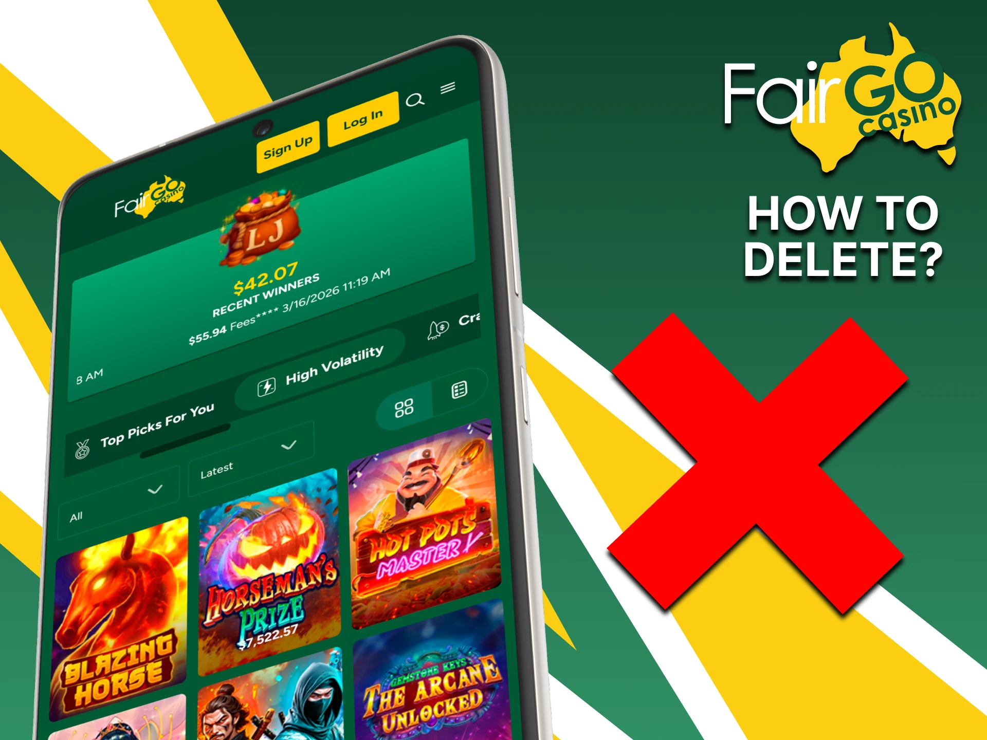 We'll show you how to uninstall the Fairgo app.