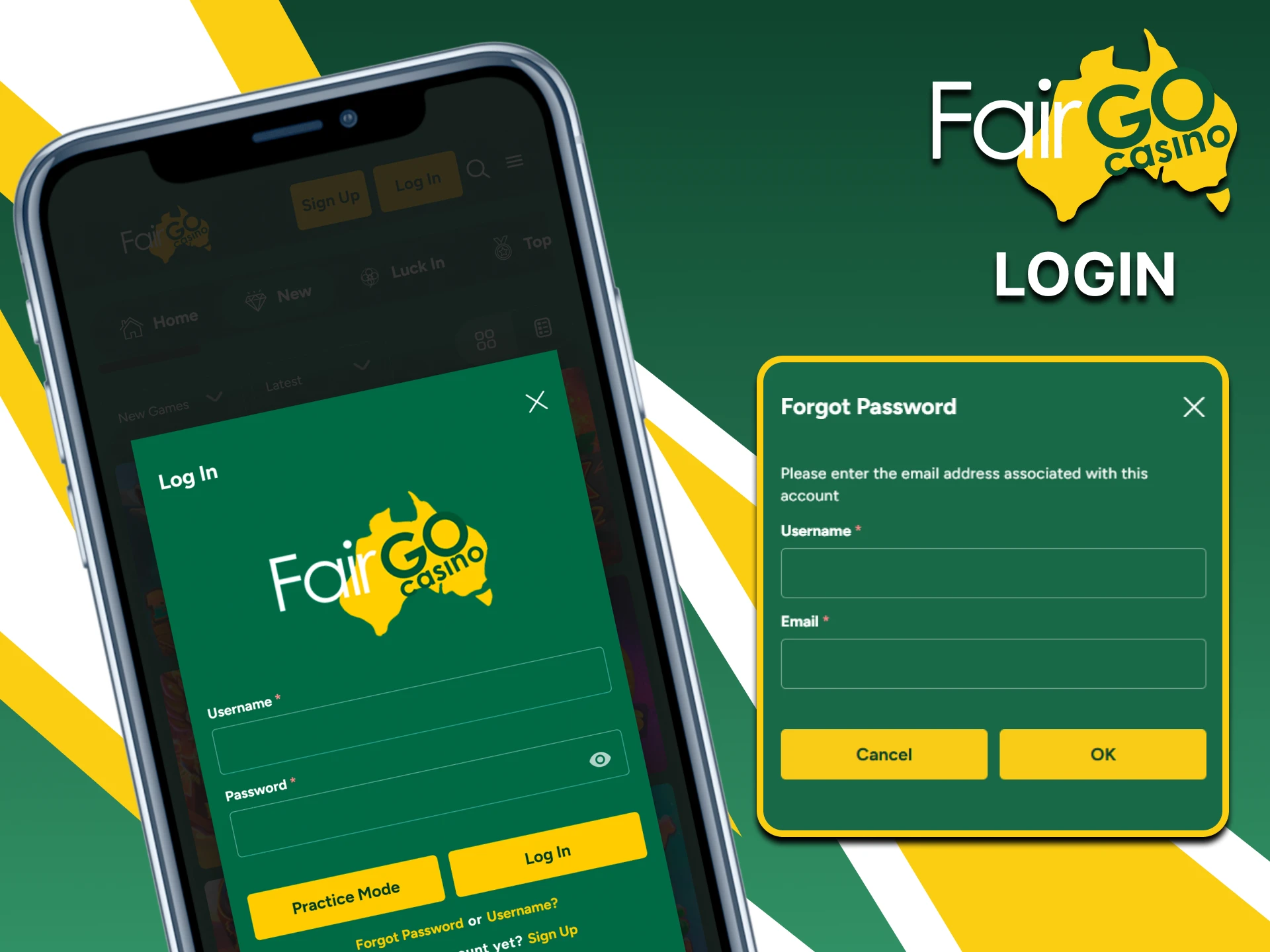 Log in to your personal account using the Fairgo app.