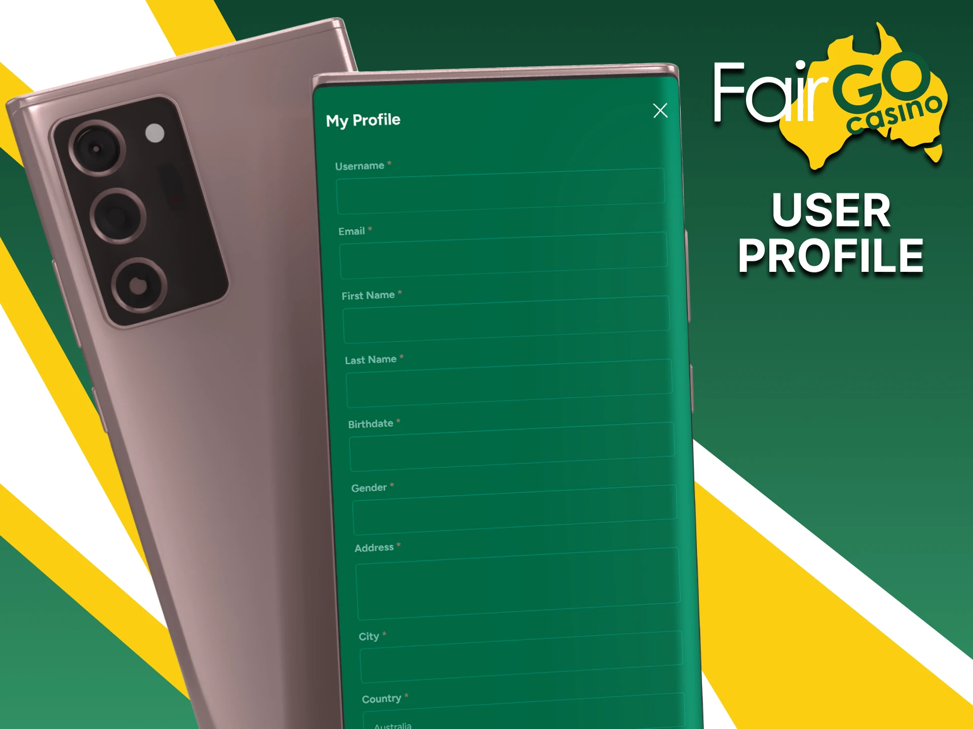 Open and complete your personal profile in the Fairgo app.