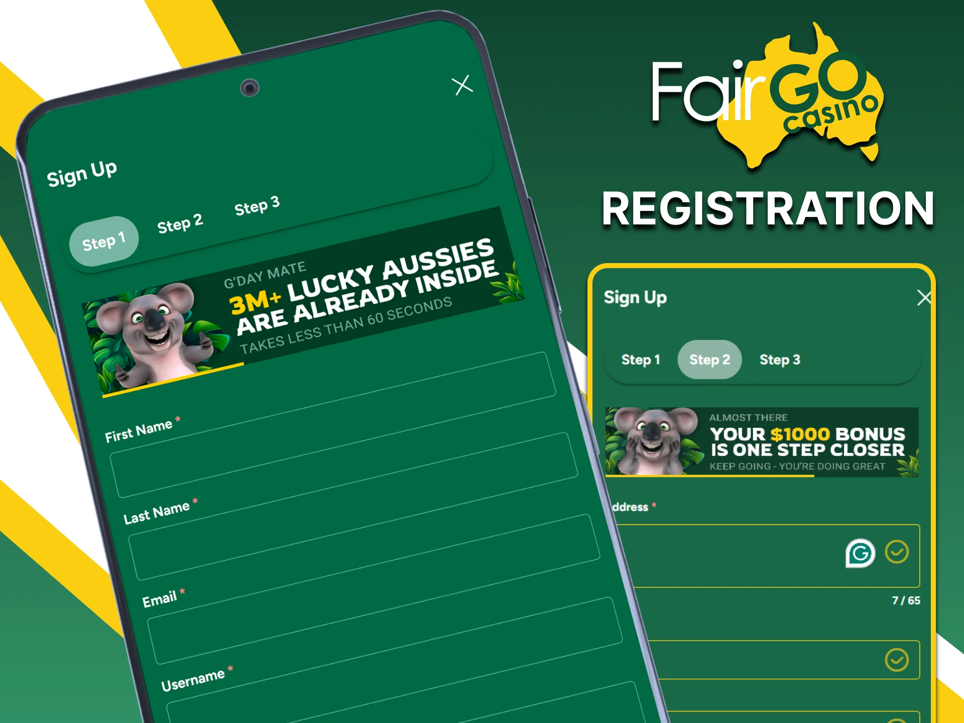 You can register in the Fairgo app.