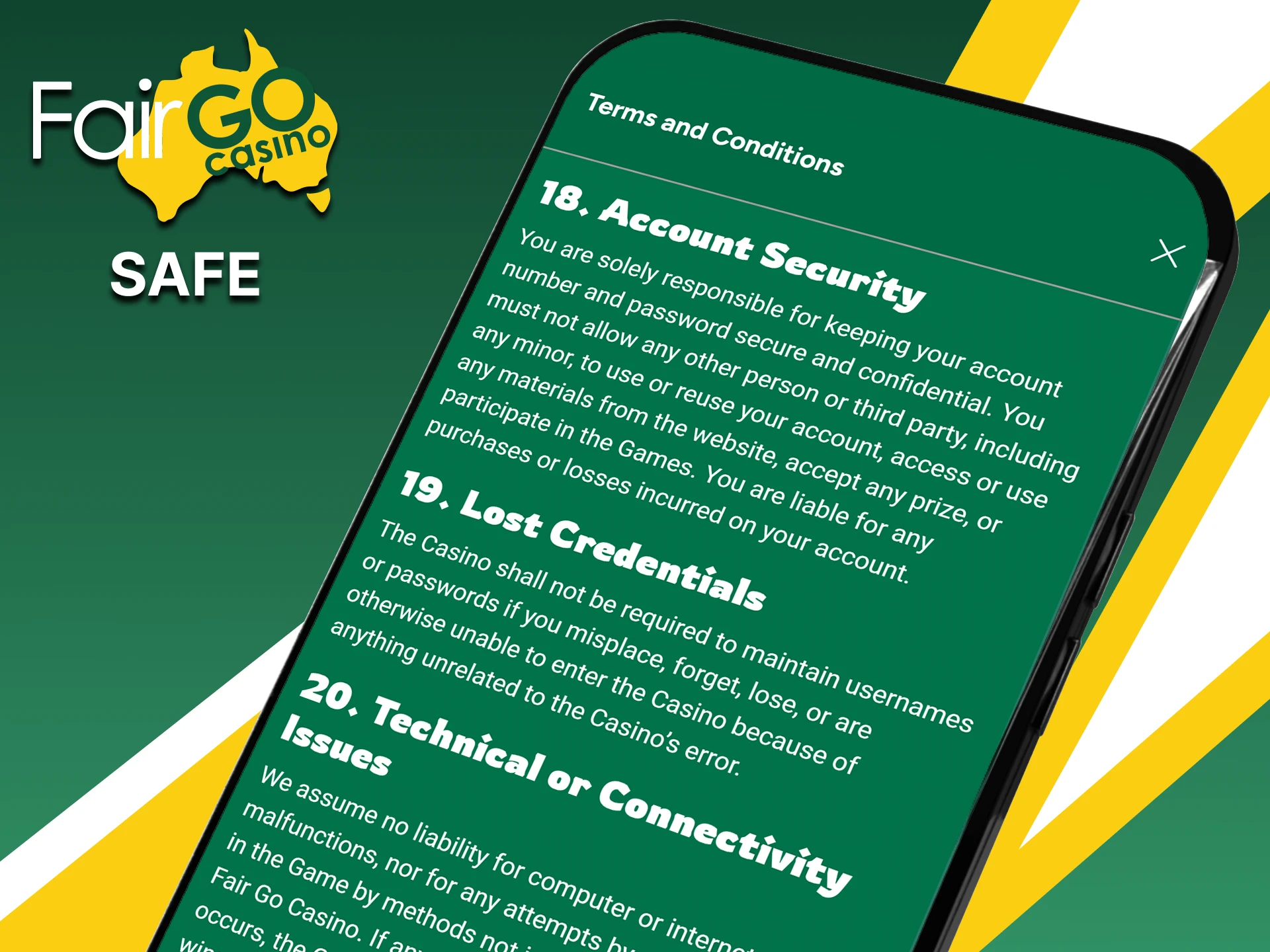 We guarantee the security of the Fairgo app.