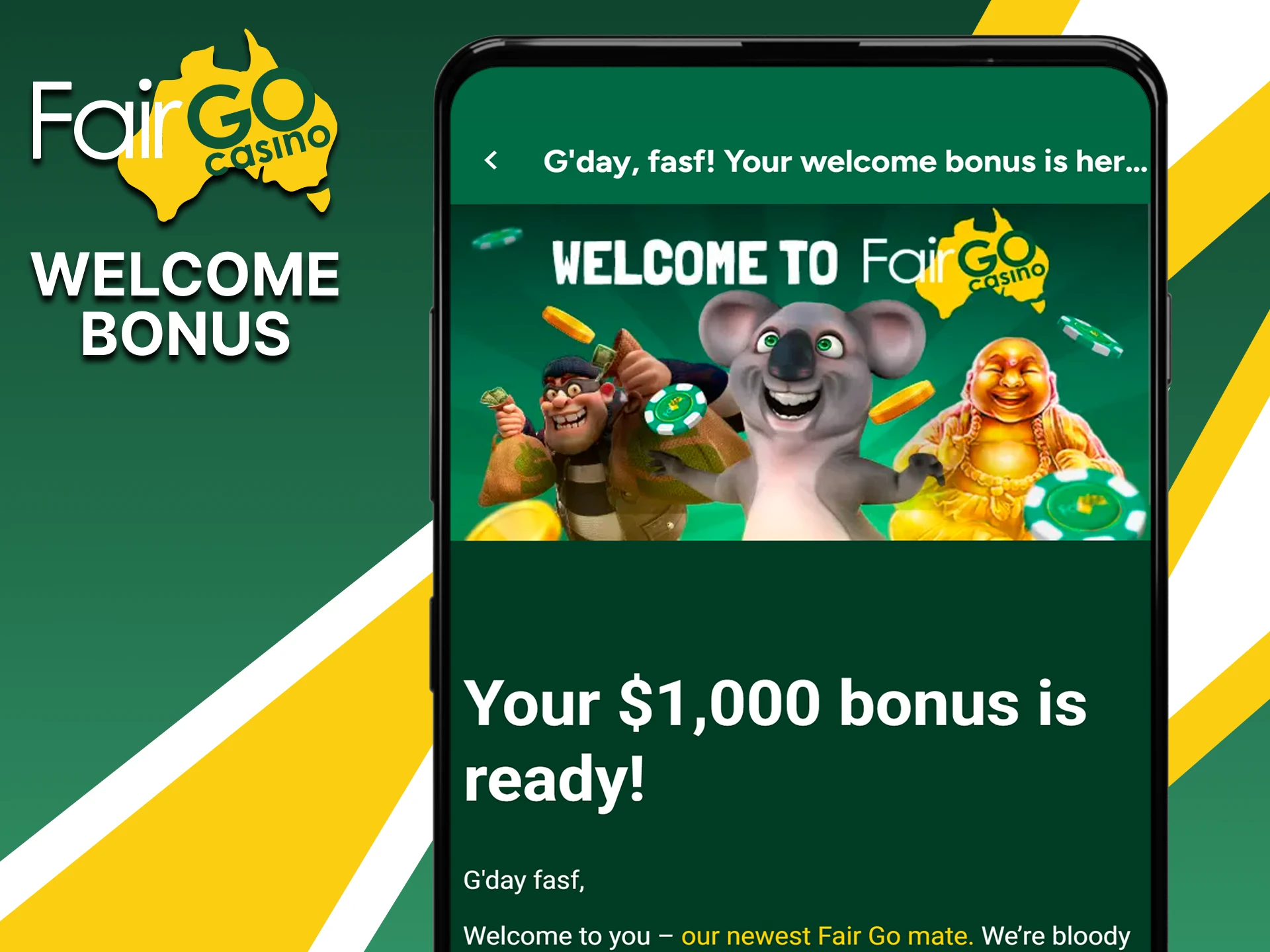 Get your welcome bonus in the Fairgo app.