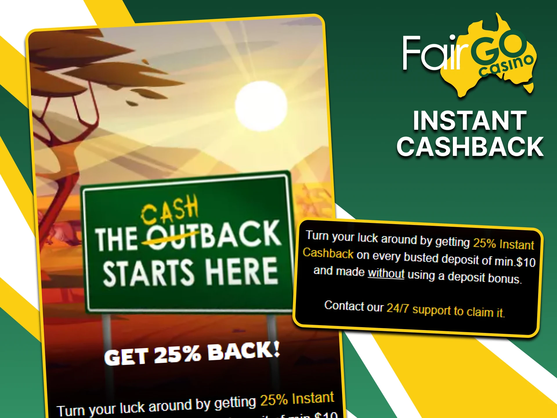 Get cashback by playing casino games on Fairgo.