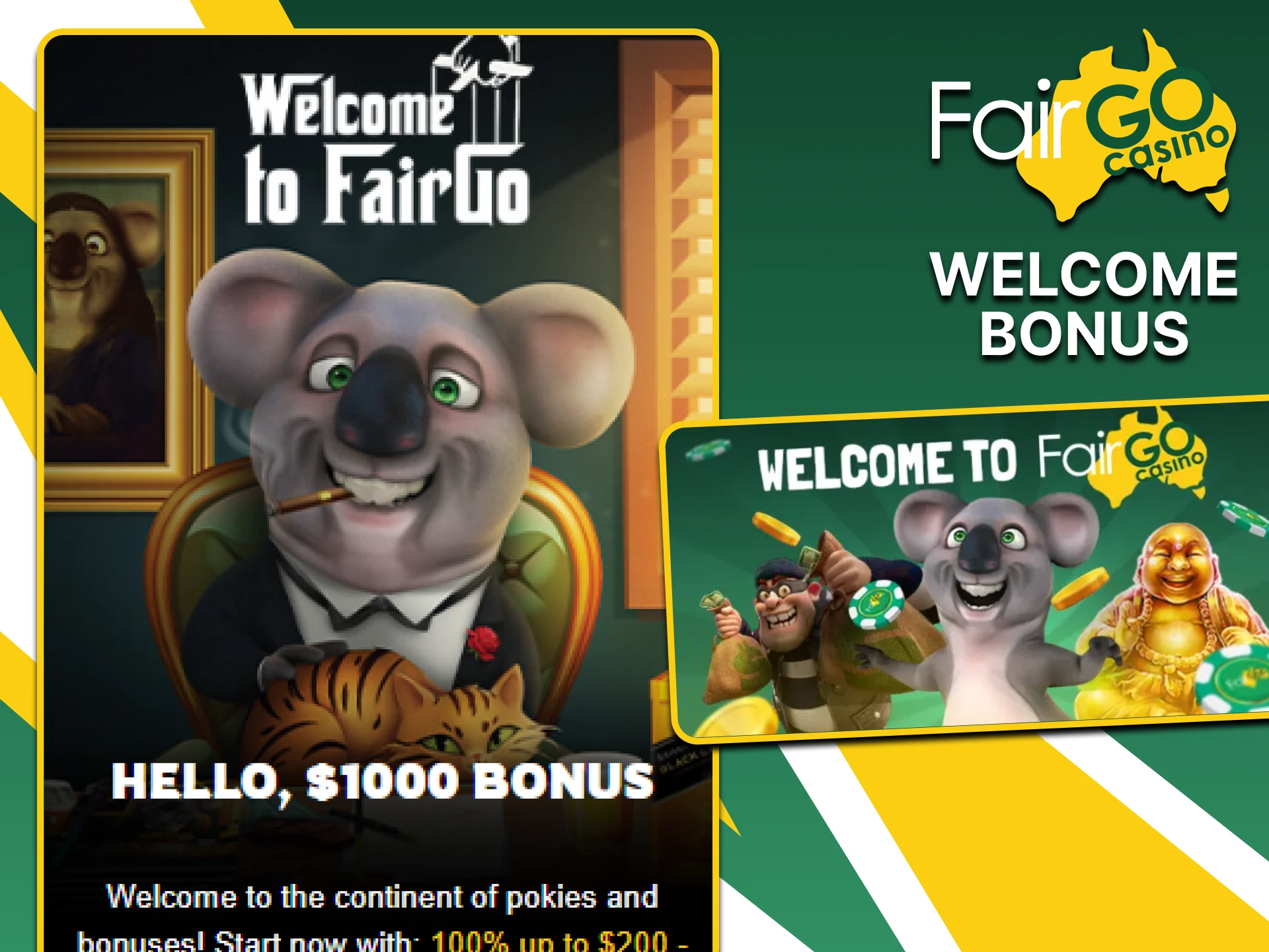All Fairgo users receive a welcome bonus.