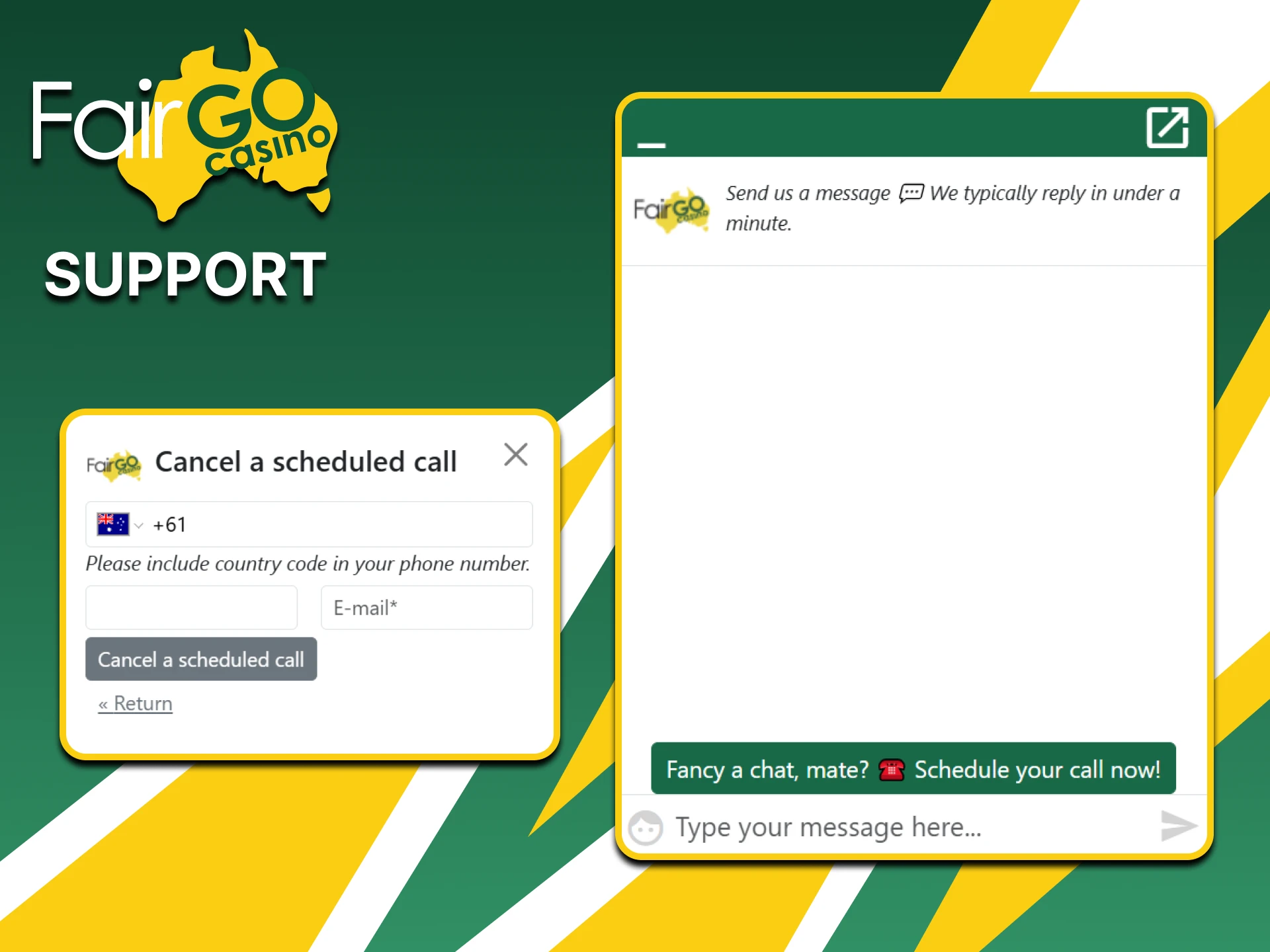 If you have any questions about your deposit, please contact Fairgo support.