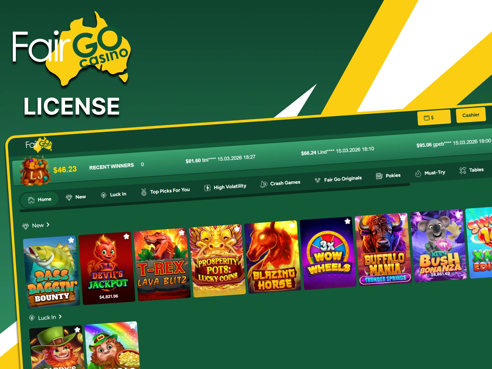 The Fairgo website has a special license.