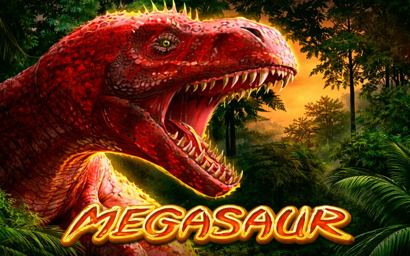 Dinosaur themed progressive slot with big win features.