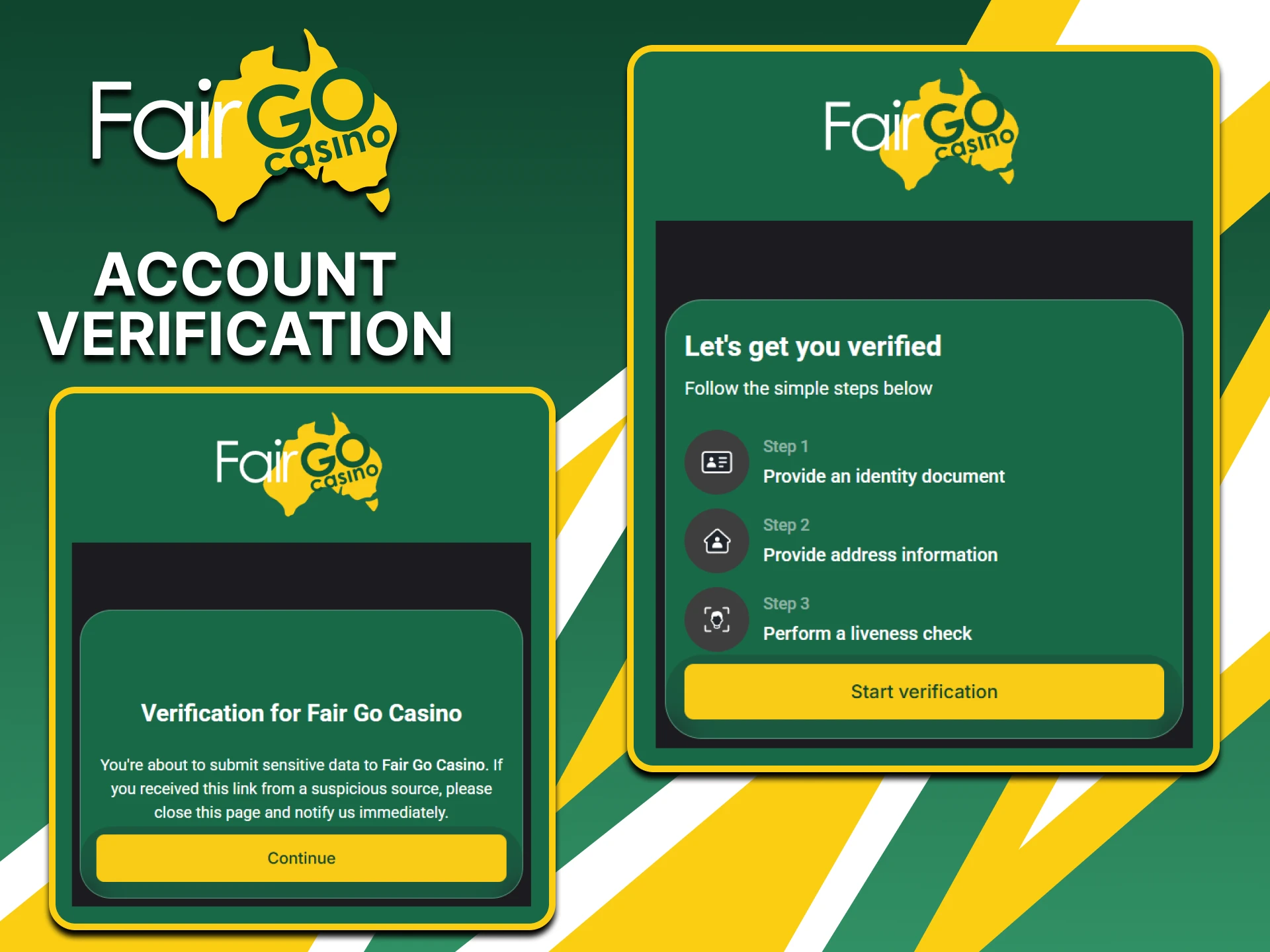 Don't forget to verify your Fairgo account.