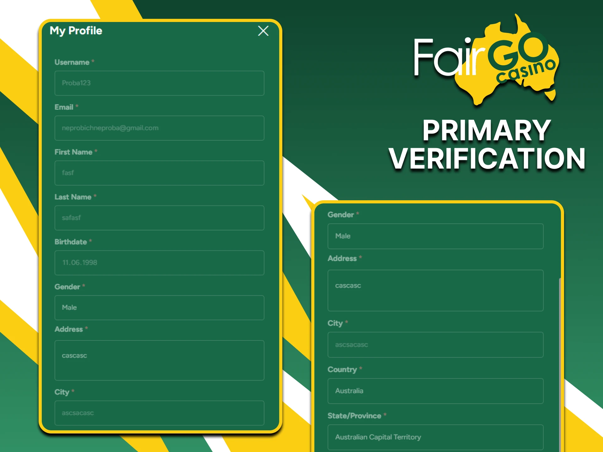 Be sure to verify your documents on the Fairgo website.