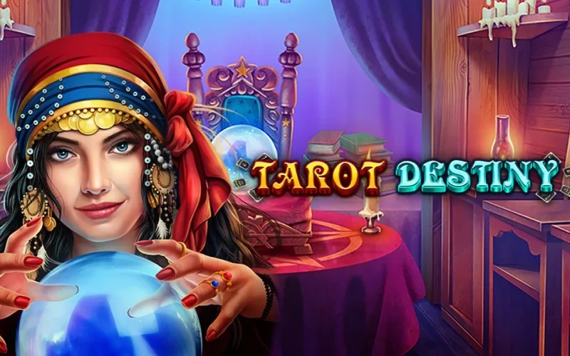 Mystical fortune teller themed slot game with free spin multipliers.